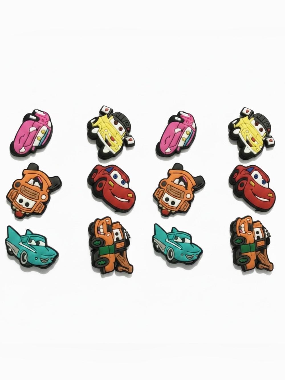 New Bundle of‎ 12 Cars Croc Charms Disney Lightning McQueen Disney Parks Jibbitz